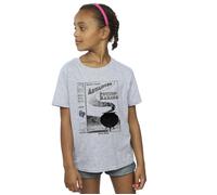 Harry Potter Girl's Hufflepuff Quidditch Team Captain T-Shirt in Grey | Size: 3-4 Years Harry Potter Grey 3-4 Years
