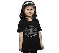 Harry Potter Girl's Hufflepuff Seal Cotton T-Shirt in Black | Size: 7-8 Years Harry Potter Black 7-8 Years