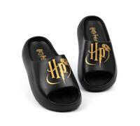 Harry Potter Girl's Logo Kids Black Sliders | Size: 2 Harry Potter Black 2