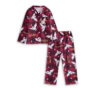 Harry Potter Girl's Long Sleeve Long Leg Pyjama Set | Red | Official Merch | Size: 5-6 Years Harry Potter Red 5-6 Years