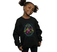 Harry Potter Girls Neon Hogwarts Crest Sweatshirt Black 9-11 Years