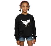 Harry Potter Girl's Owl Letter Sweatshirt in Black | Size: 7-8 Years Harry Potter Black 7-8 Years