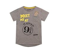 Harry Potter Girls Platfrom 9 and 3/4 T-Shirt Grey Age 11 to 12 Years