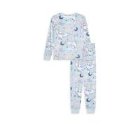 Harry Potter Girls Pyjamas- Divine Fleece Pyjama Twosie - Official Hedwig Owl Print Set with Stars, Moons and Letters - Super Soft and Cosy PJs - Long Sleeve Top and Cuffed Bottoms Set - Ages 7-12