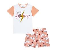 Harry Potter Girls Pyjamas, Hedwig Short Summer PJs for Girls, Ages 7 to 14 Years Old (UK, Age, 12 Years, 13 Years, Regular, Pink)