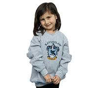 Harry Potter Girls Ravenclaw Crest Sweatshirt Sport Grey 5-6 Years