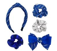 Harry Potter Girls Ravenclaw Design Hair Accessories Including Hair Bobbles Bow Clip and Headband Hogwarts Gift | Blue