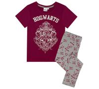 Harry Potter Girl's Short Sleeve Long Leg Pyjama Set | Purple | Official Merch | Size: 7-8 Years Harry Potter Purple 7-8 Years