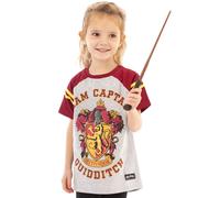 Harry Potter Girl's Short Sleeved T-Shirt (Kids Grey) in Grey | Size: 13-14 Years Harry Potter Grey 13-14 Years