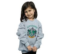 Harry Potter Girls Slytherin Crest Sweatshirt Sport Grey 5-6 Years