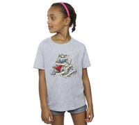 Harry Potter Girls The Deathly Hallows T-Shirt Sport Grey 9-11 Years
