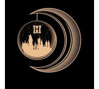 Harry Potter Globe Moon Sweatshirt - Black - L - Black