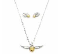 Harry Potter Golden Snitch Necklace And Earrings Gift Set NEW