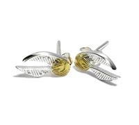 Harry Potter Golden Snitch Stud Earrings 925 Sterling Silver Official Gift Box