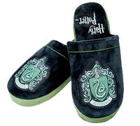 Harry Potter Groovy Uk Slytherin Adult Mule Slippers, 8/10 UK, Black/Green