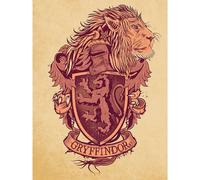 Harry Potter Gryffindor Canvas Print In Cream Cream