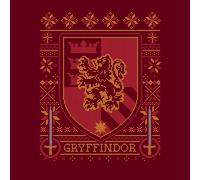 Harry Potter Gryffindor Crest Christmas Jumper - Burgundy - M
