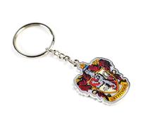 Harry Potter Gryffindor Crest Keyring - Official Merchandise - Red and Gold Metal Keychain with Lion Emblem