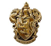 The Noble Collection Harry Potter Gryffindor Crest Wall Art - 11in (28cm) Elegant Gold Resin Wall Plaque - Officially Licensed Film Set Movie Props Gifts