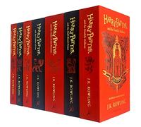 Harry Potter Gryffindor Edition Series Collection 7 Books Set By J.K. Rowling (Philosopher's Stone, Chamber of Secrets, Prisoner of Azkaban, Goblet of Fire, Order of The Phoenix & More)