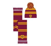 Harry Potter Gryffindor Hat & Scarf Set Winter Accessory, Red, One Size