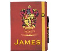 Harry Potter Gryffindor Notebook, Personalised A5 Journal with Pen | Personalised Diary, Ideal Bullet Journal & Note Pad Lovers, Writing Pad, Gifts