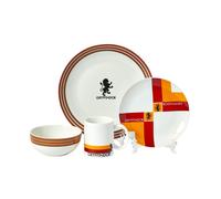 Harry Potter Gryffindor Porcelain 16 piece Dinnerware Set for 4 Includes 4 Dinner Plates 4 Salad Plates 4 Bowls and 4 Mugs