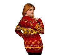 Harry Potter Gryffindor Quidditch Knitted Christmas Jumper - XL