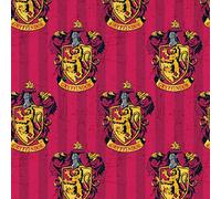 Harry Potter Gryffindor Red Fabric - 100% Cotton, Striped, By The Yard