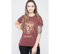 Harry Potter - Gryffindor Wine Red Acid Wash - Girly - burgundy - L - 100% Cotton,Jersey L