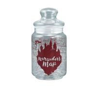 Harry Potter Half Moon Bay Marauder's Map | Glass Candy Cookie Jar 750ml | Official Merchandise | Kitchen Counter Storage | Honeydukes Sweet Treat Gift