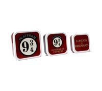 Harry Potter Half Moon Bay Platform 9 3/4 Snack Box | Official Merchandise | Bento Lunch Box for Kids & Adults | Set of 3 Food Containers with Lids | Hogwarts Express