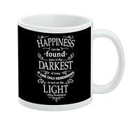 Harry Potter Happiness Quote Ceramic Coffee Mug, Novelty Gift Mugs for Coffee, Tea and Hot Drinks, 11oz, White