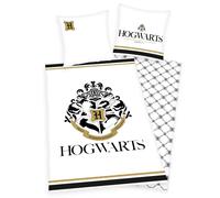 Herding HARRY POTTER Bedding Set, With gold print, Reversible Motif, Duvet Cover 135 x 200 cm, Pillow Case 80 x 80 cm, Cotton/Renforcé