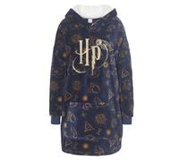 Harry Potter Oversize Cosy Hoodie for Women - Oversized Women Cuddly Jumper Fluffy Blanket Jumper Blue, blue, One Size