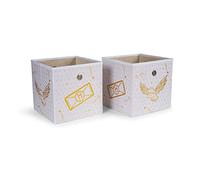 Harry Potter Hedwig 11-Inch Storage Bin Cube Organizers | Set of 2, White, RBF-16685-C