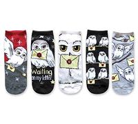 Harry Potter Hedwig Hogwarts Letter Juniors/Womens 5 Pack Ankle Socks Size 4-10