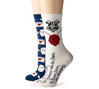 Harry Potter Hedwig Letter to Hogwarts Juniors/Womens Crew Socks 2 Pair Pack