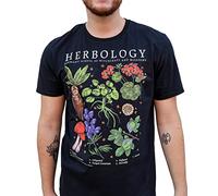 Harry Potter Herbology Plants Hogwarts Adult T-Shirt, Black, Medium