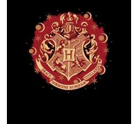Harry Potter Hogwarts Christmas Crest Women's T-Shirt - Black - L