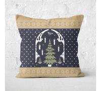 Harry Potter Hogwarts Christmas Square Cushion - 60x60cm - Soft Touch