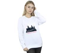 Harry Potter Women's Hogwarts Christmas Sweatshirt White Large