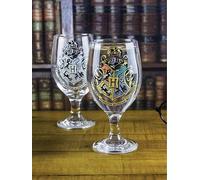 Hogwarts Crest Colour Change Drinking Glass - Officially Licensed Harry Potter Goblet for Wine Cocktails and Cold Beverages, Novelty Harry Potter Themed Party Decoration Gift 330ml ,11oz | Paladone