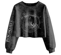 Harry Potter Hogwarts Constellation Women's Acid Wash Cropped Sweatshirt (XX)
