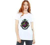 Harry Potter Hogwarts Crest Cotton Boyfriend T-Shirt In White White L