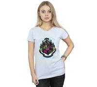 Harry Potter Hogwarts Crest Cotton T-Shirt In Grey Grey XL