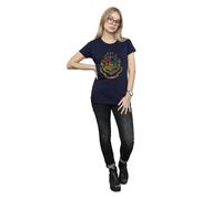 Harry Potter Hogwarts Crest Cotton T-Shirt In Navy Navy L