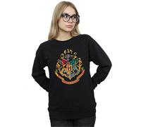 Harry Potter Women's Hogwarts Crest Gold Ink Sweatshirt in Black | Size: 2XL Harry Potter Black 2XL