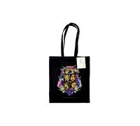 Harry Potter Hogwarts Crest Watercolour Tote Bag In Black Black