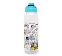 Harry Potter Hogwarts Destination Plastic Water Bottle With Twist Spout | 28-Ounce Travel Tumbler | Wizarding World Collectibles